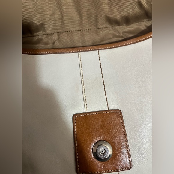 Coach Soho White & Brown Leather Handbag Satchel Purse - Picture 4 of 9